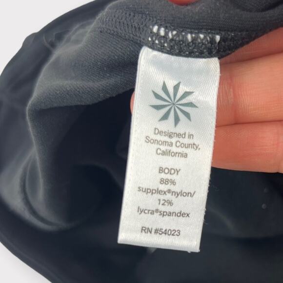 Athleta High Rise Sublime 7/8 Tight Leggings Cutout Ankle Size Small Black - Picture 4 of 9